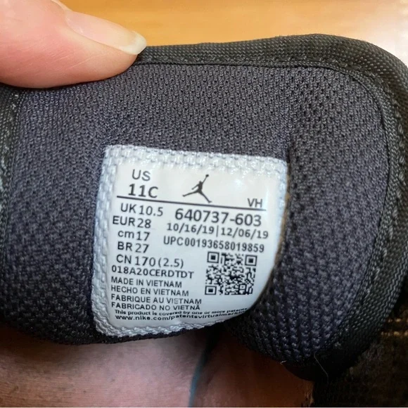 Nike Air Jordan Retro 1 Mid Pink Quartz GS 640737-603 Size 11C Kids - Picture 8 of 8